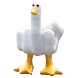 Small Middle Finger Duck Figurine