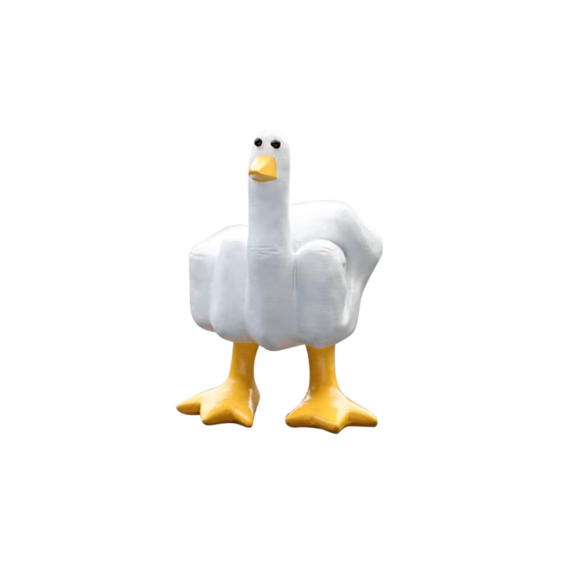 Small Middle Finger Duck Figurine