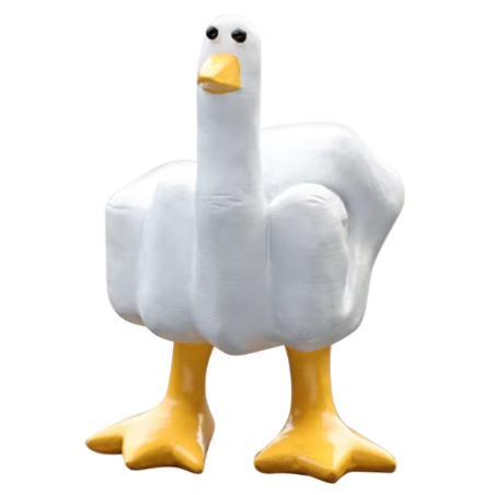 Small Middle Finger Duck Figurine