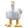 Small Middle Finger Duck Figurine