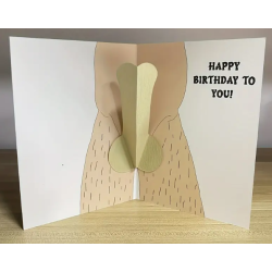 3D Pop-Up Penis Birthday Card