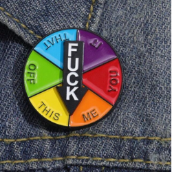Spinning Fuck Mood Pin