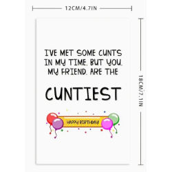 Happy Birthday Cuntiest Friend Card