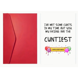 Happy Birthday Cuntiest Friend Card