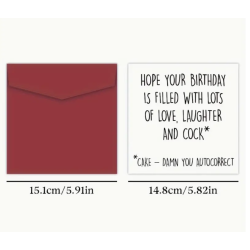 Hope Your Birthday Is Filled With Cock Card