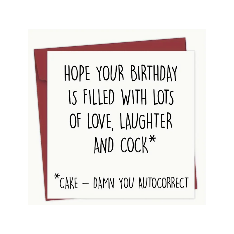 Hope Your Birthday Is Filled With Cock Card Hope Your Birthday Is Filled With Cock Card