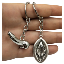 3D Penis & Vagina Keyring Set