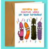 SENDING YOU POSITIVE VIBES ON YOUR BIRTHDAY CARD